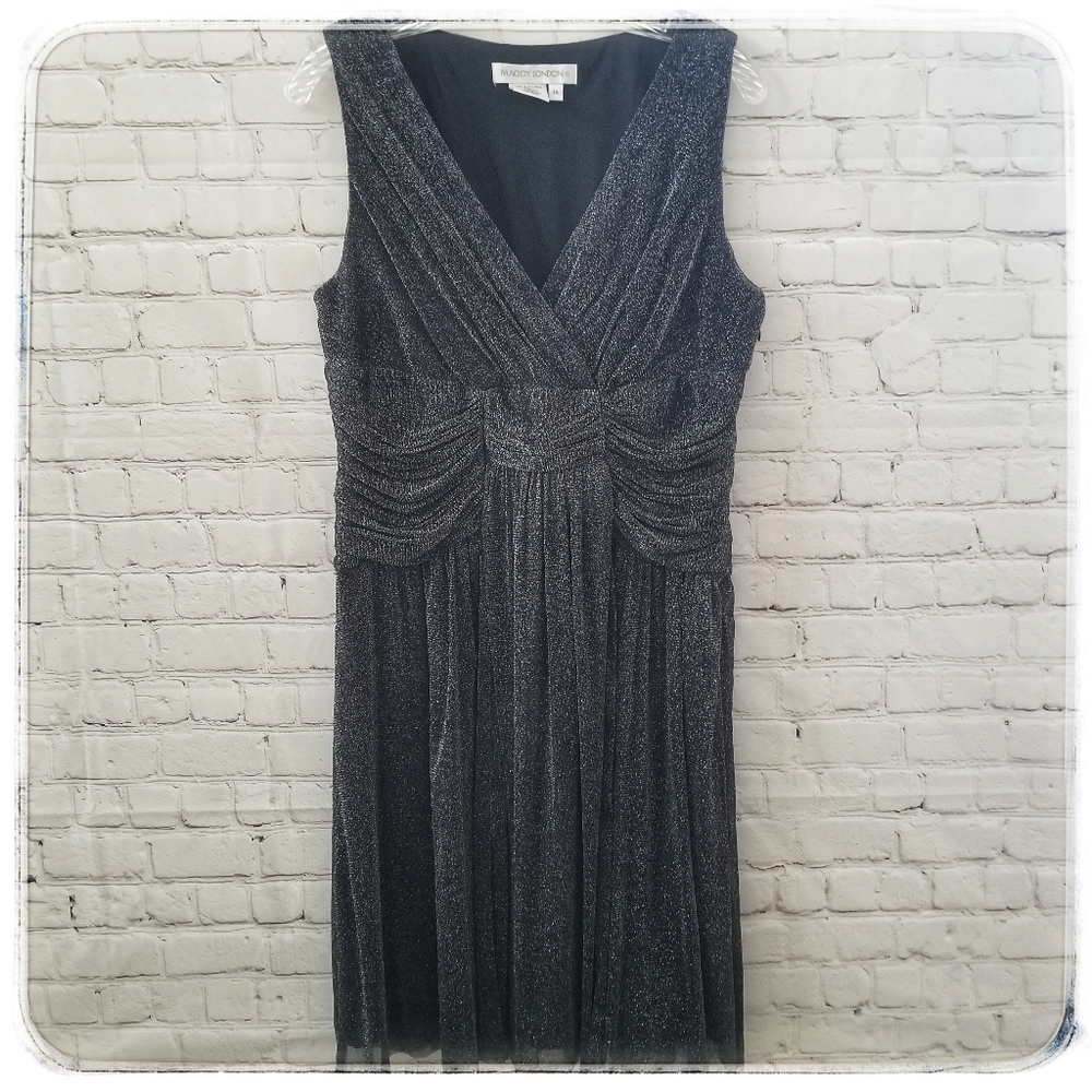 Maggy London | Metallic Shimmer Cocktail Dress